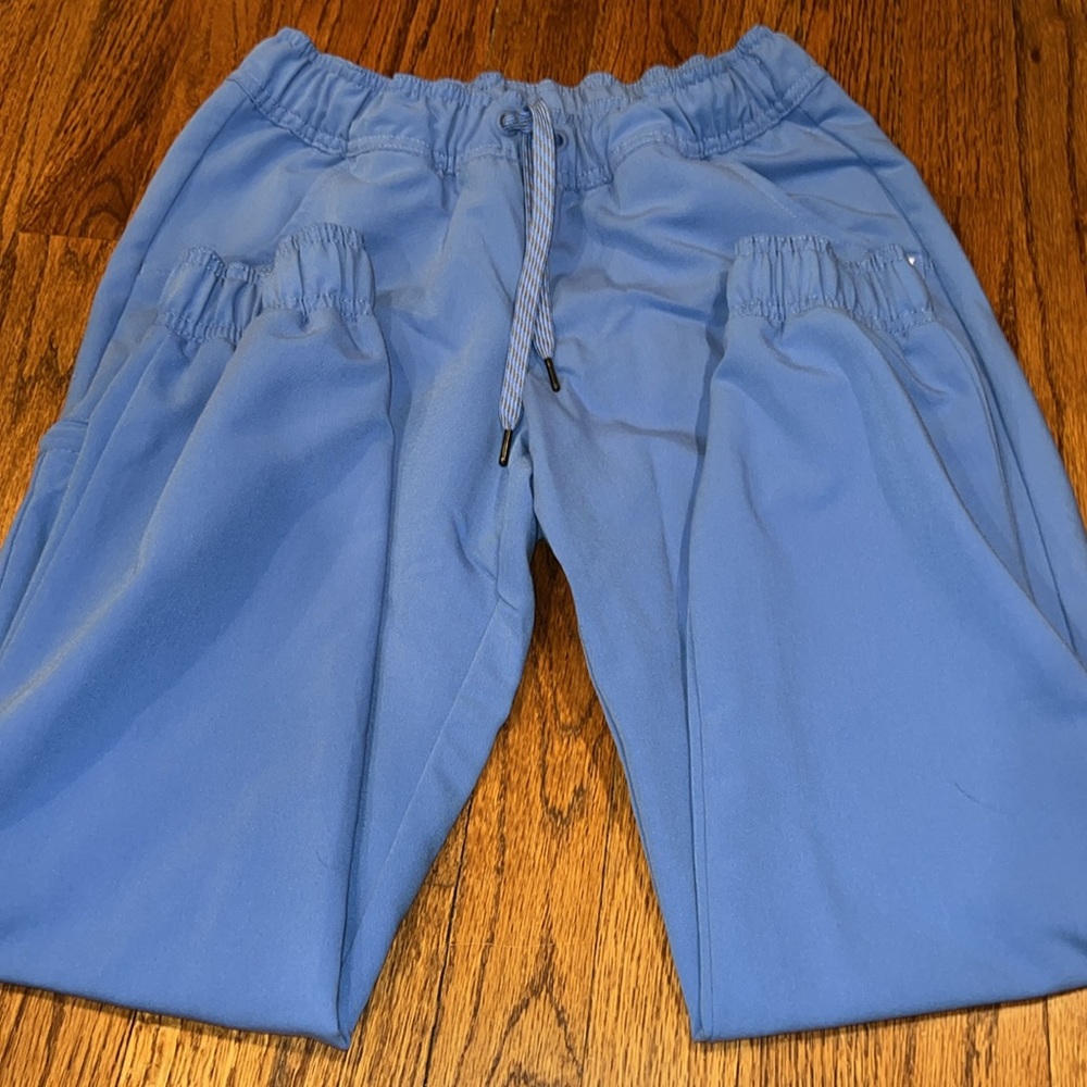 New without tags blue Jaanuu scrub bottoms - Picture 3 of 4